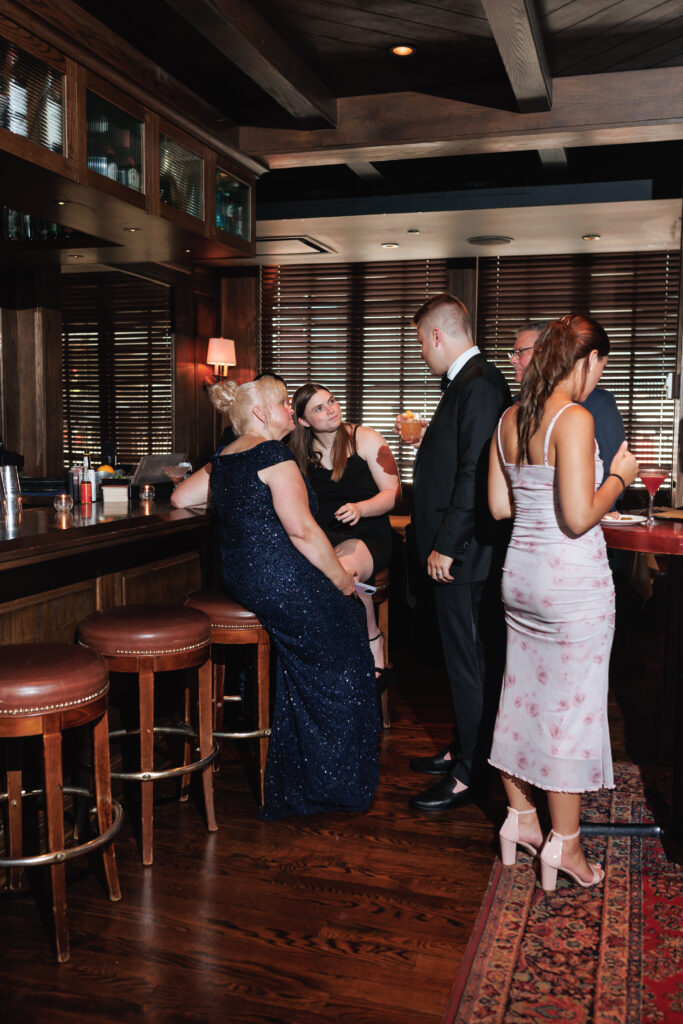 Intimate Chicago wedding reception dinner at Tortoise Supper Club in River North