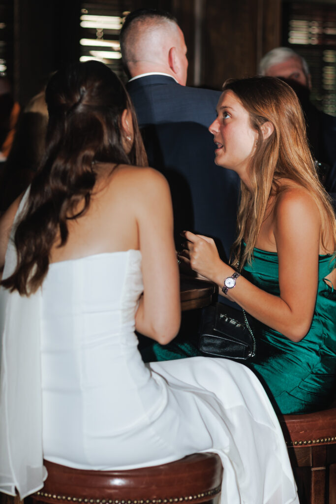 Intimate Chicago wedding reception dinner at Tortoise Supper Club in River North